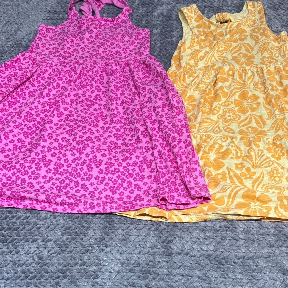 No Boundaries Pink & Yellow Floral Casual Dresses for Girls Size 10/12